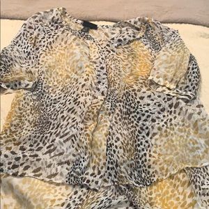 Lane Bryant Cheetah Print Sheer Blouse